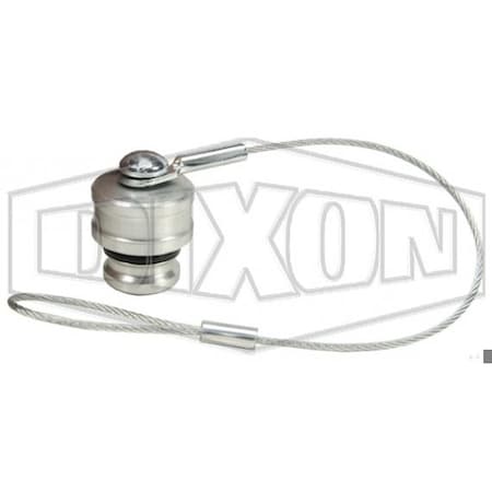 Dixon Snap-Tite by  H Series Interchange Dust Plug, 1-1/2 in Nominal, Aluminum, Domestic 12VDP-A